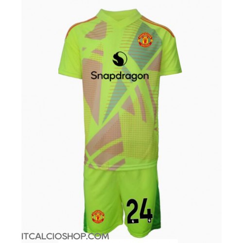 Manchester United Andre Onana #24 Portiere Seconda Maglia Bambino 2024-25 Manica Corta (+ Pantaloni corti)